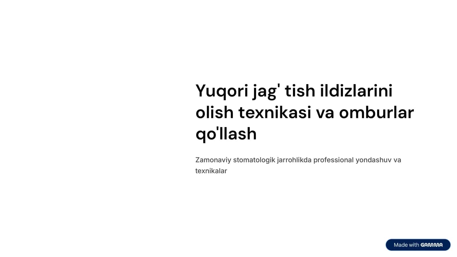 YUqоri jаg’ tish ildizlаrini оlish texnikаsi. Omburlarni qo’llashno o’rganish. YUqоri jаg’ tishlаri vа ildizlаrini bоr mаshinа vа dоlоtо yordаmidа оlish texnikаsi.