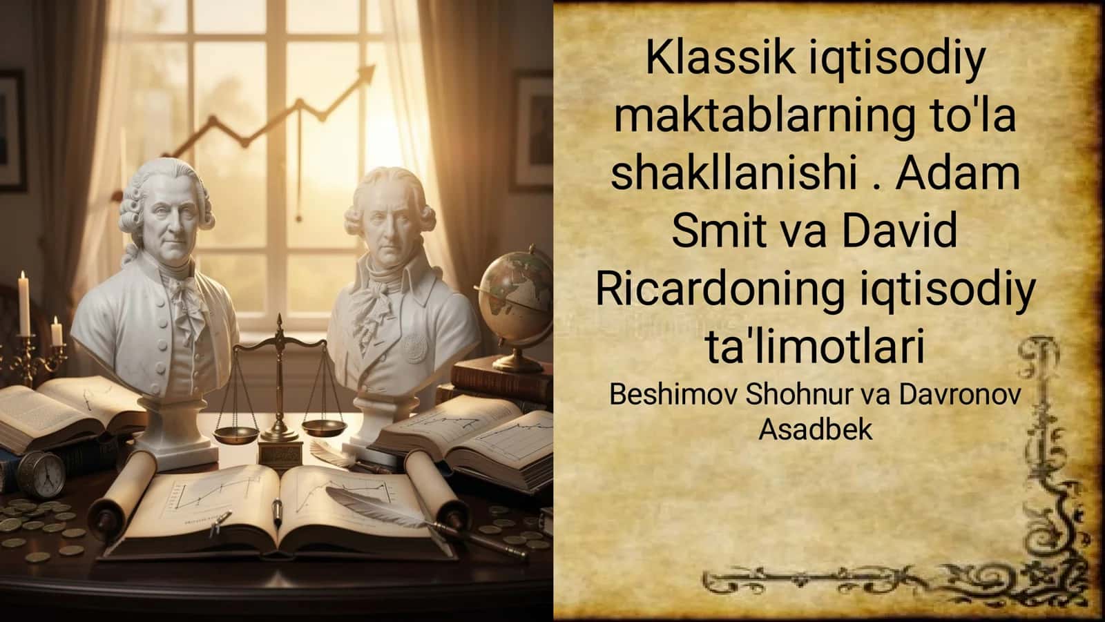 Klassik iqtisodiy maktablarning to'la shakllanishi