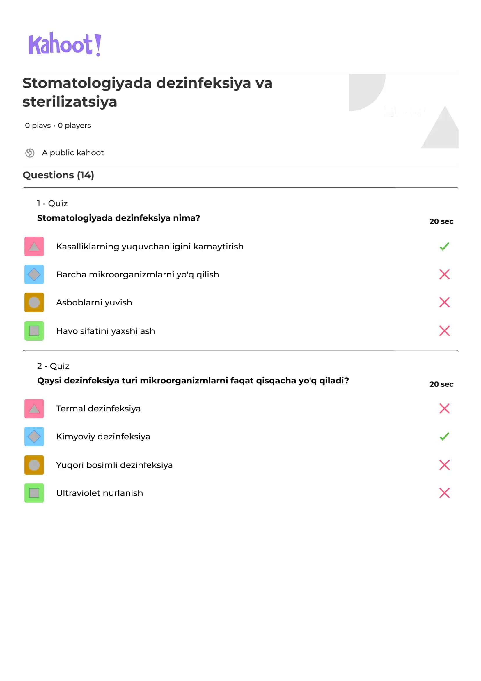 STOMATOLOGIYADA DEZINFEKSIYA VA STERILIZATSIYA