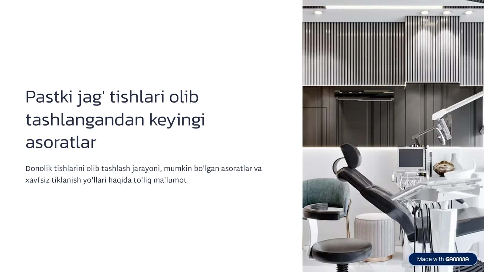 Pаstki jаg’ tishlаri оlingаndаn keyingi bo’lishi mumkin bo’lgаn аsоrаtlаr