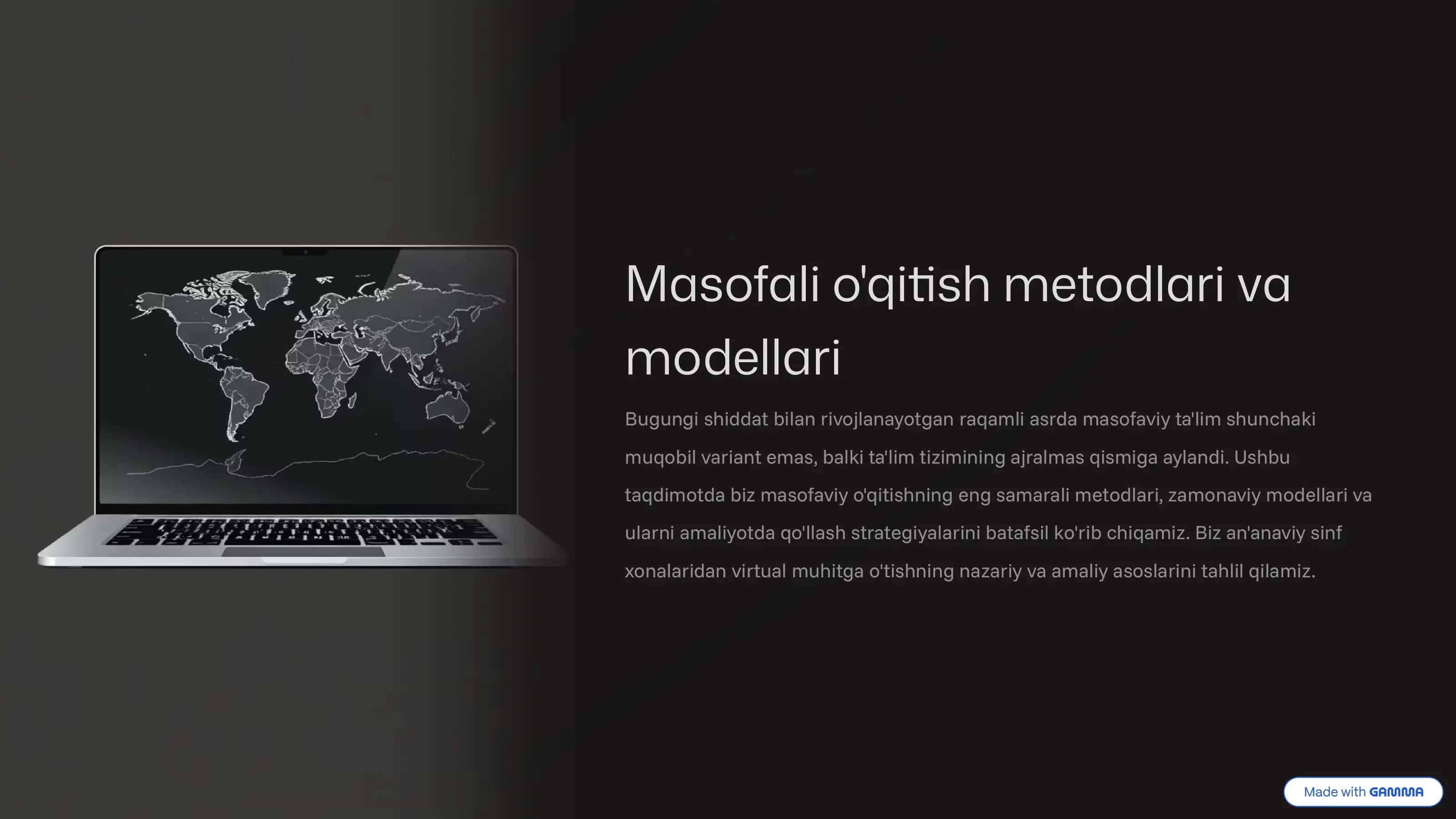 Masofali o'qitish metodlari va modellari