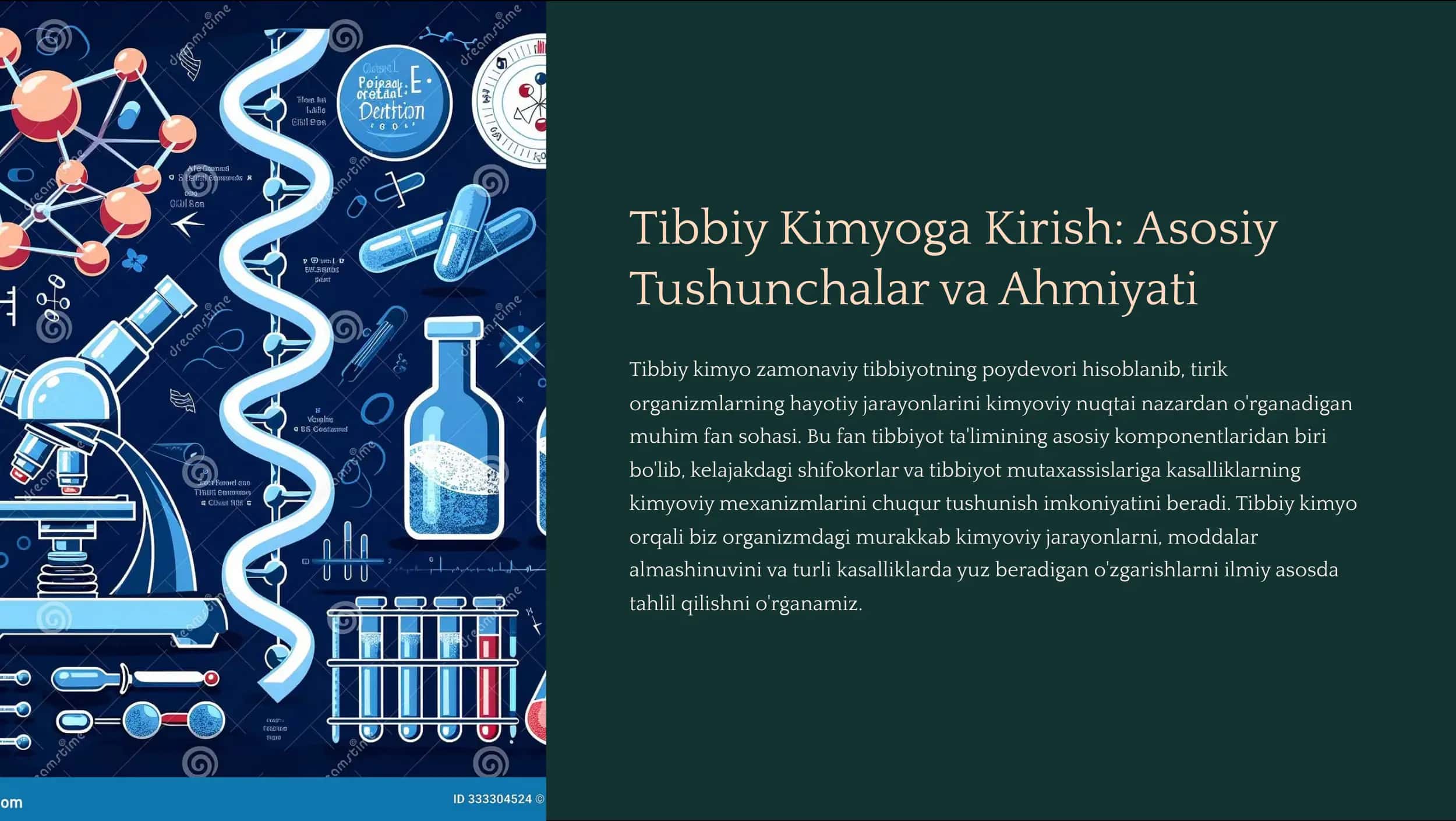 Tibbiy Kimyoga Kirish: Asosiy