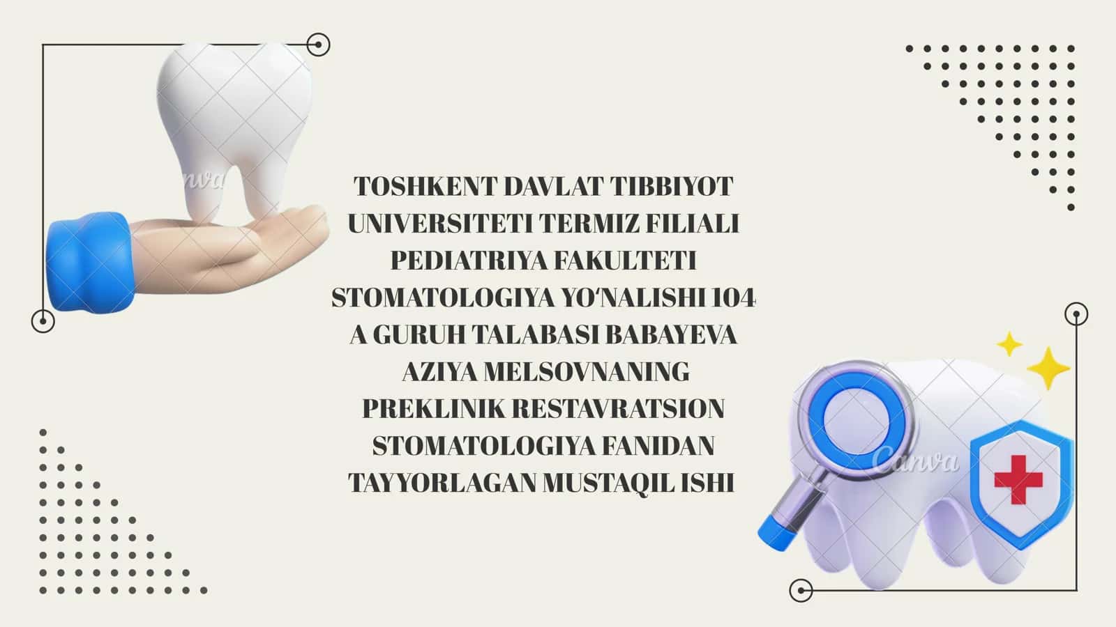 TISH QATTIQ TO'QIMALARINING GISTOLOGIK TUZILISHI