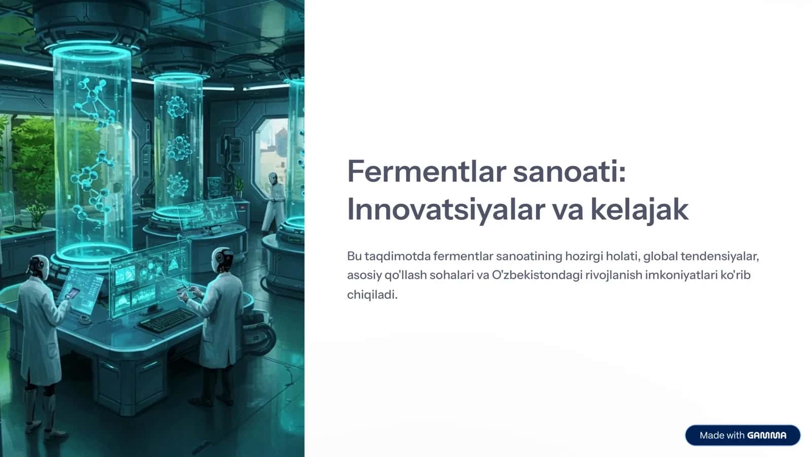 Fermentlar sanoati: Innovatsiyalar va kelajak