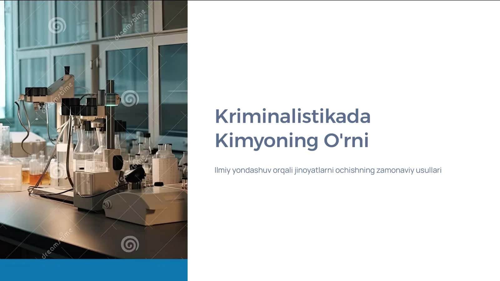Kriminalistikada Kimyoning O'rni