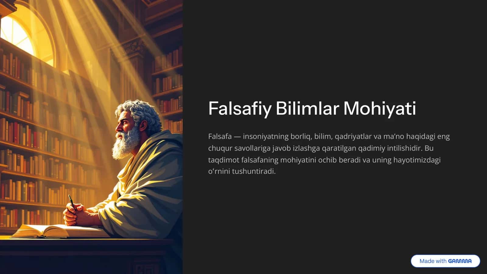 Falsafiy Bilimlar Mohiyati