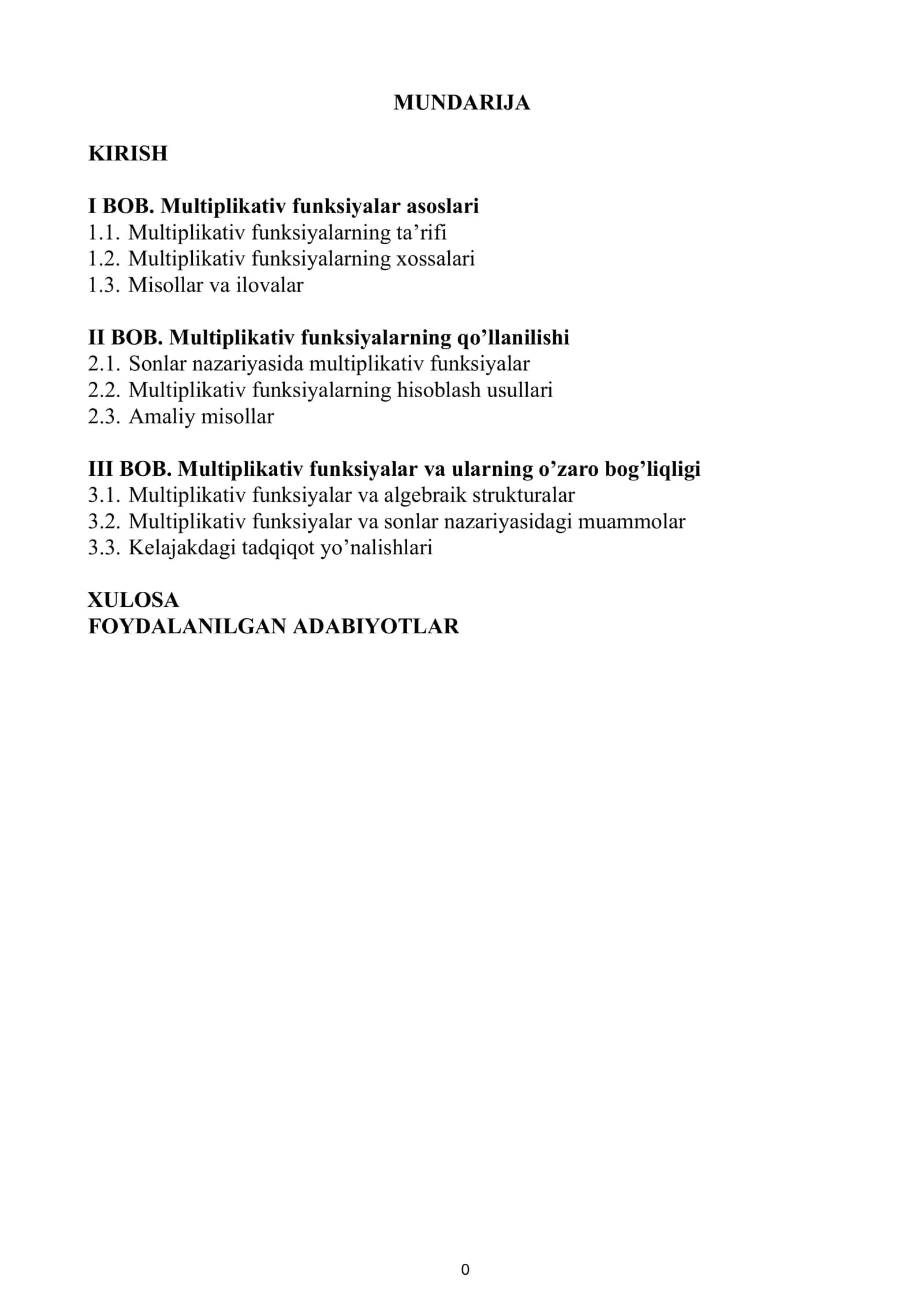 Multiplikativ funksiyalar