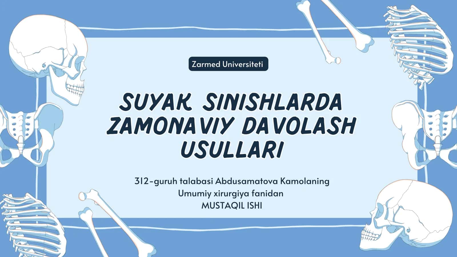 Suyak sinishlarda zamonaviy davolash usullari slayd