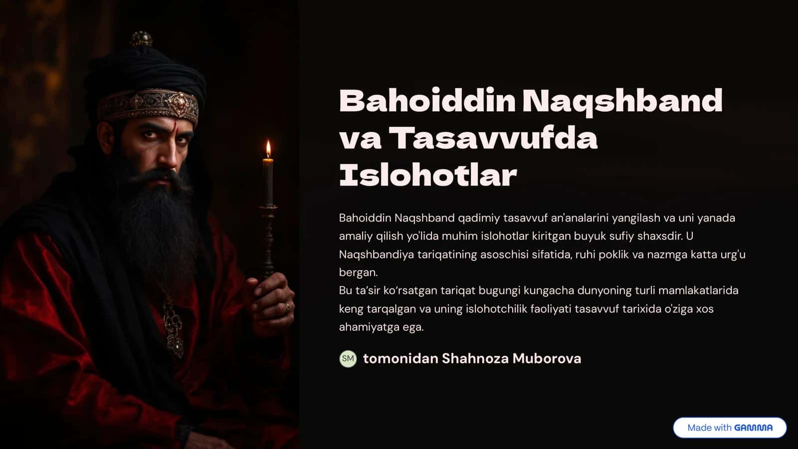 Bahoiddin Naqshband va Tasavvufda Islohotlar
