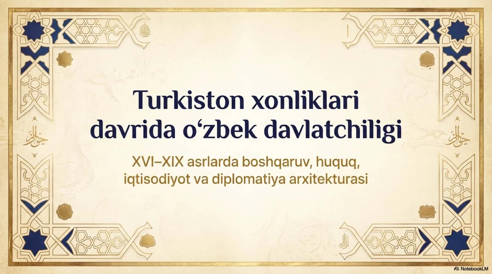 Xonliklar davrida davlat boshqaruvi
