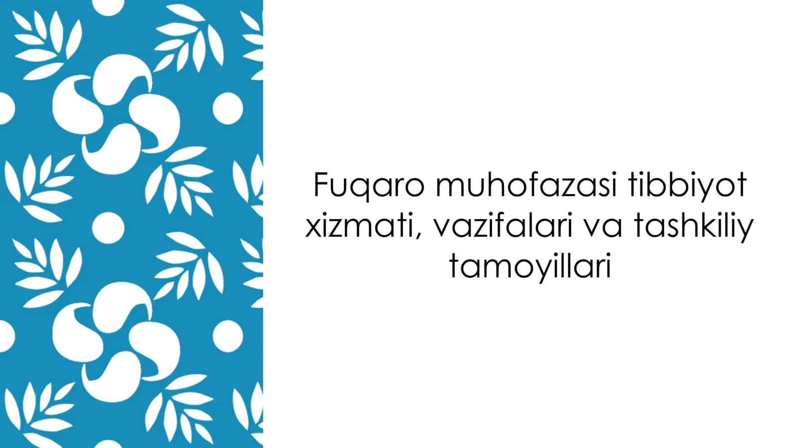 Fuqaro muhofazasi tibbiyot xizmati, vazifalari va tashkiliy tamoyillari
