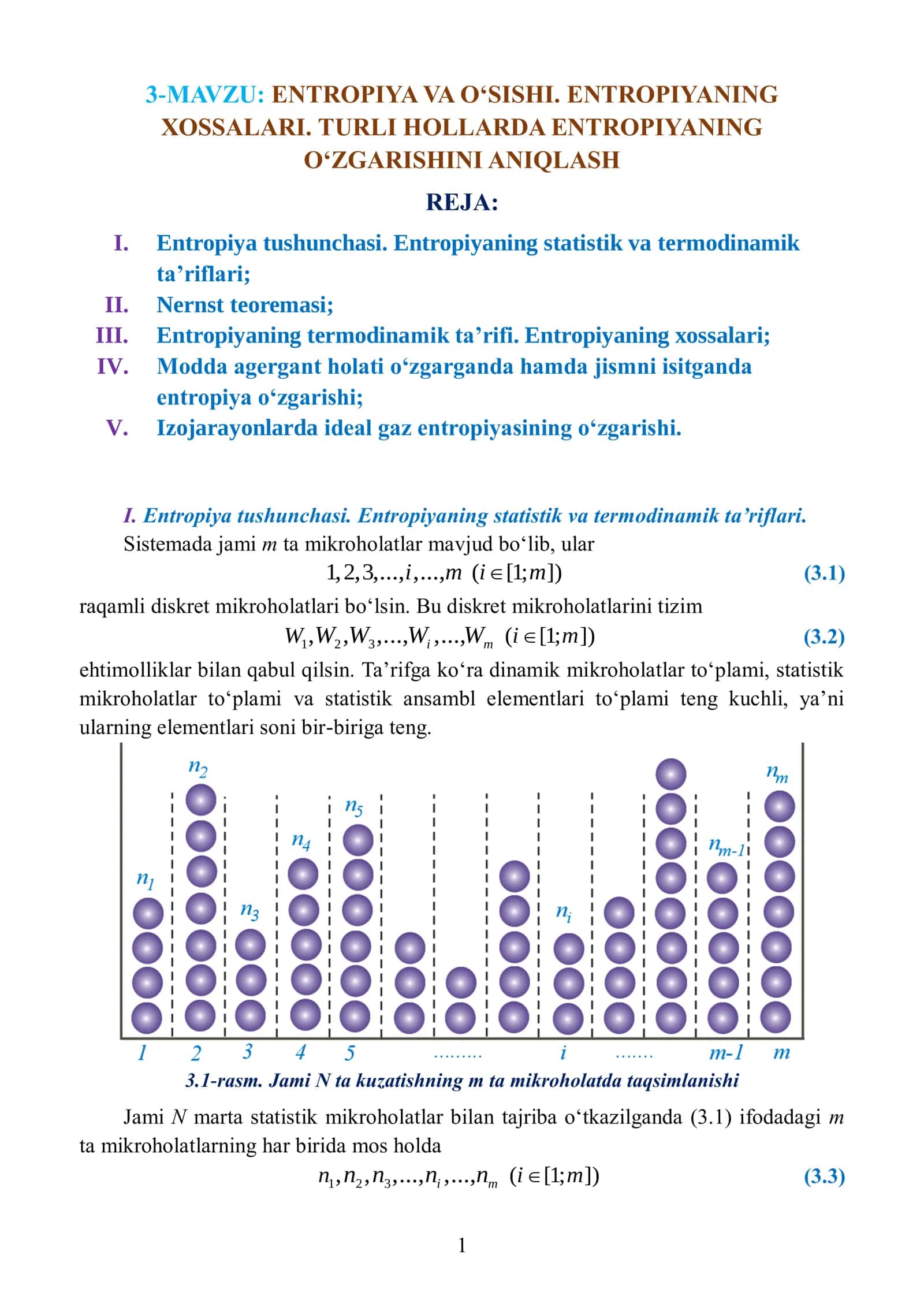 Entropiya va O‘sishi
