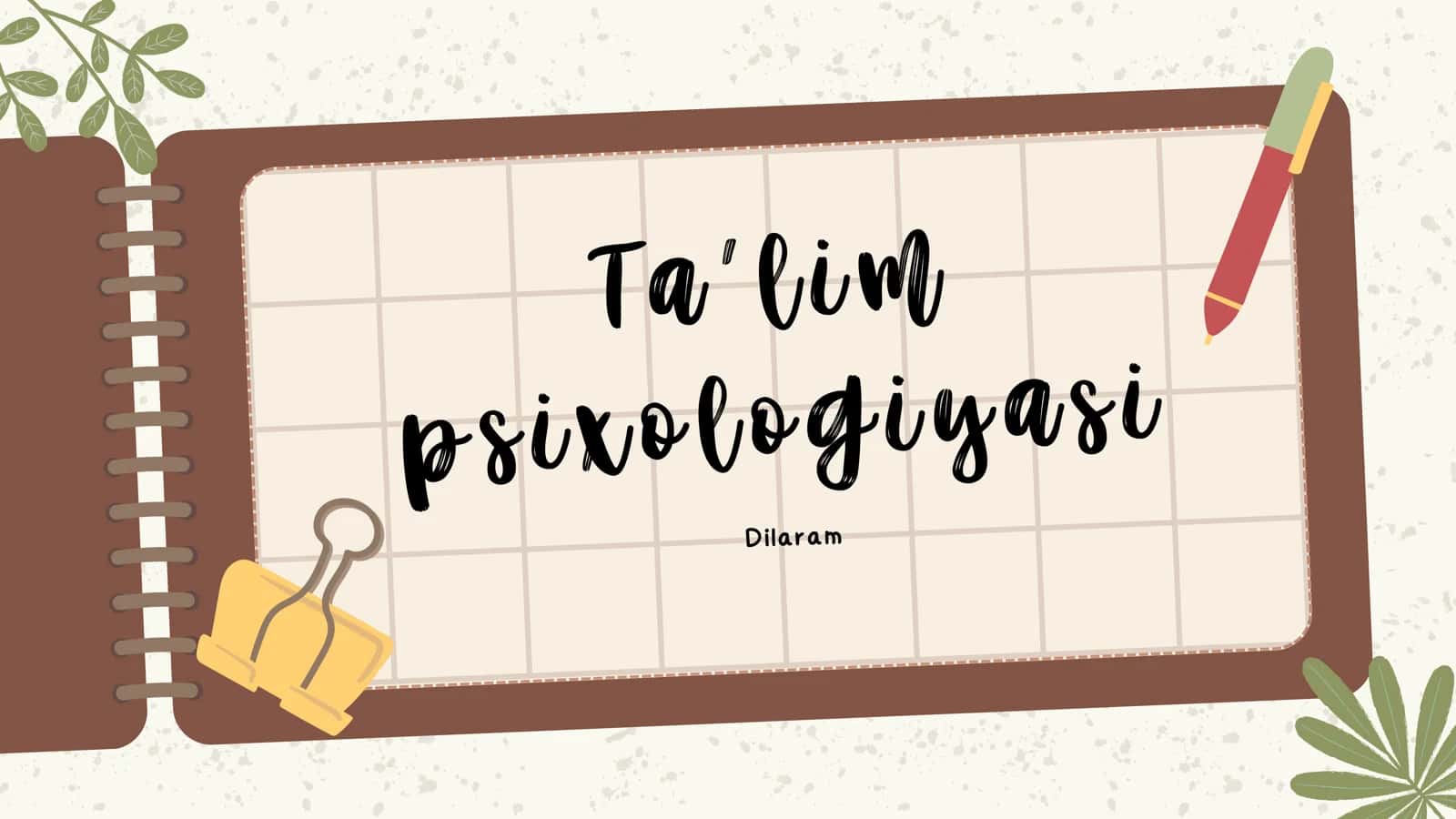 Ta’lim psixologiyasi