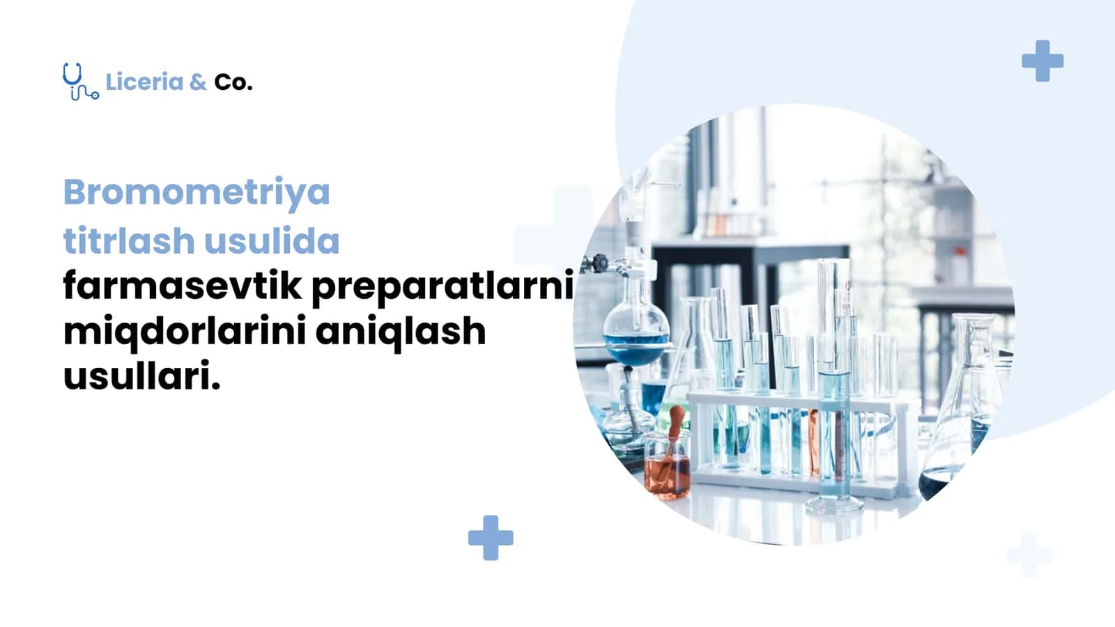farmasevtik preparatlarni miqdorlarini aniqlash usullari. Bromometriya titrlash usulida