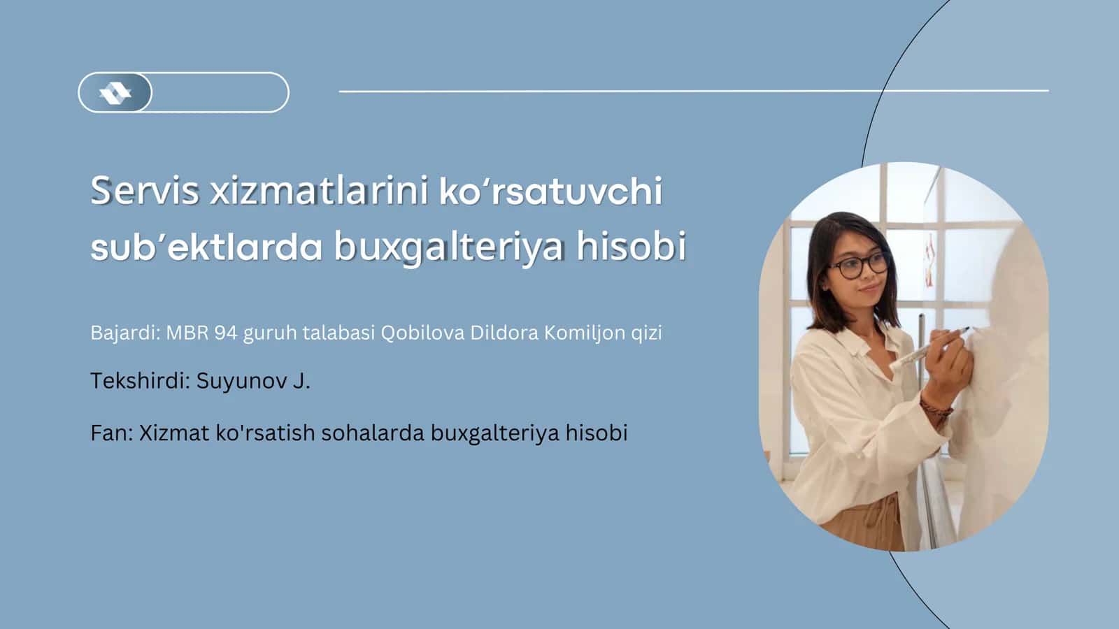 Servis xizmatlarini buxgalteriya hisobi