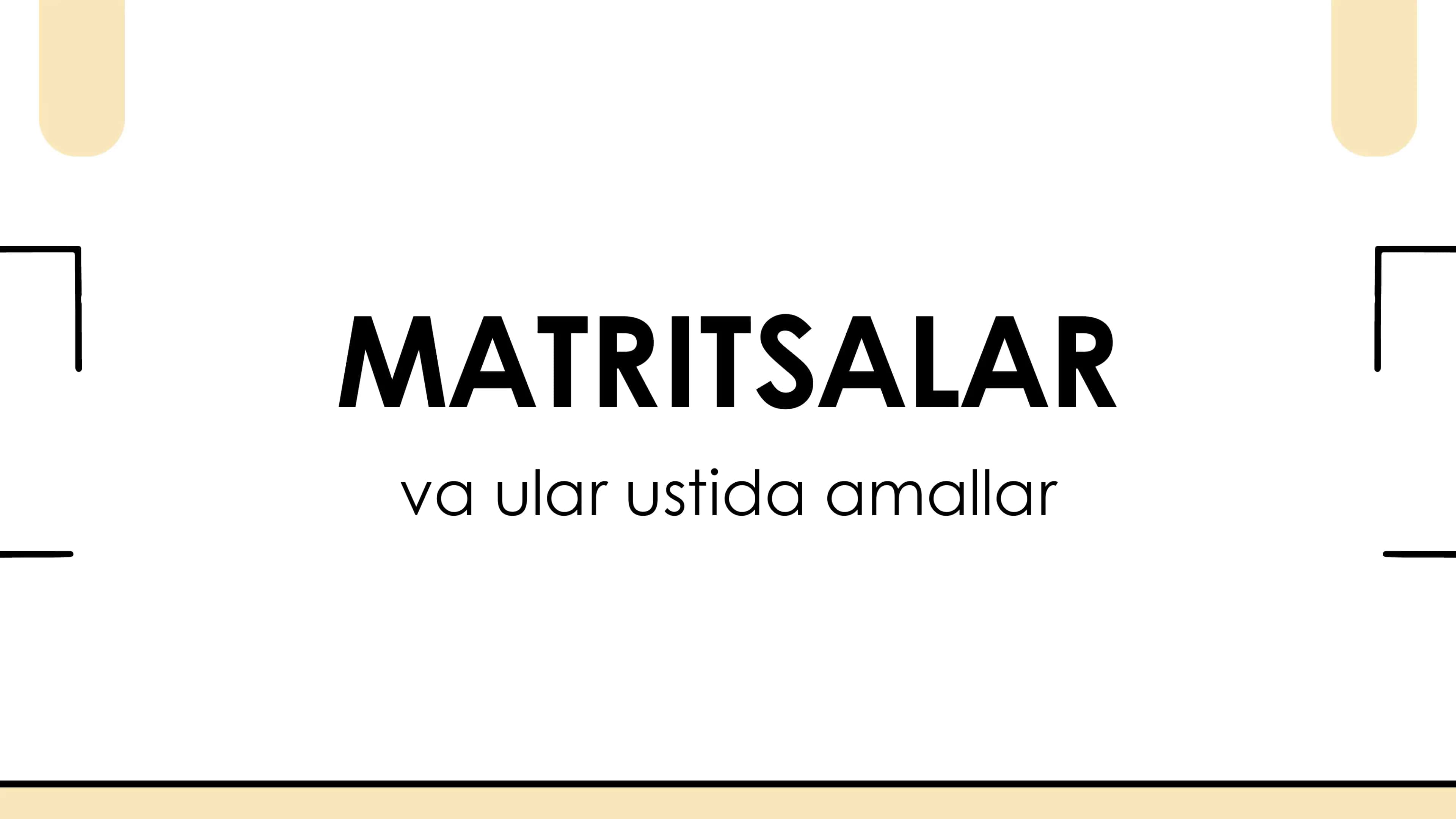 MATRITSALAR
