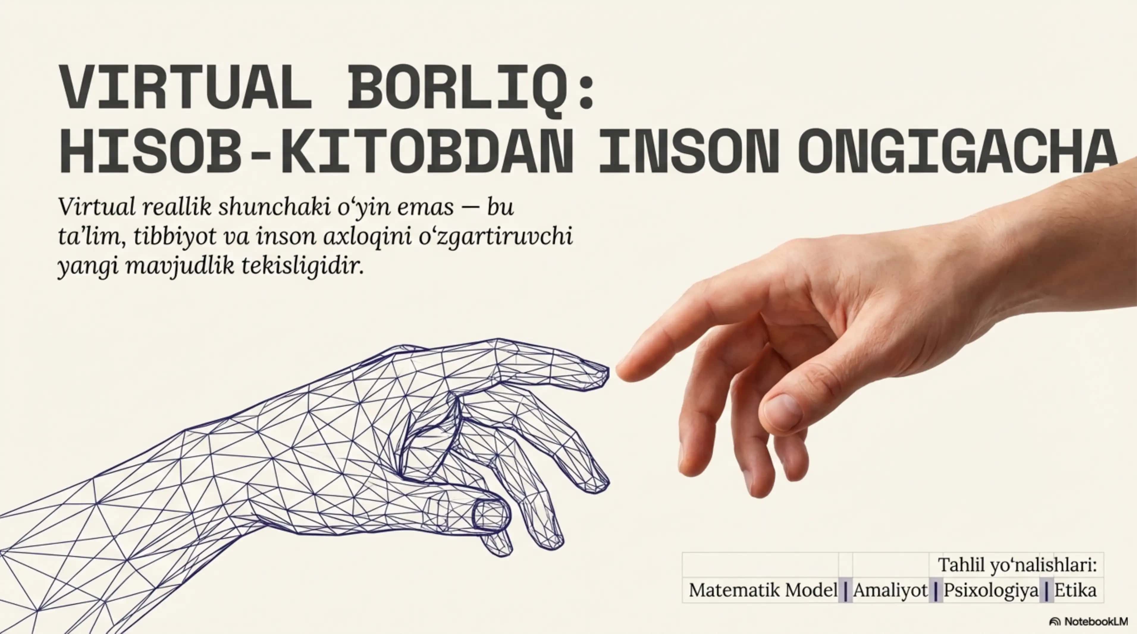 Virtual borliq haqida tahlil etish.