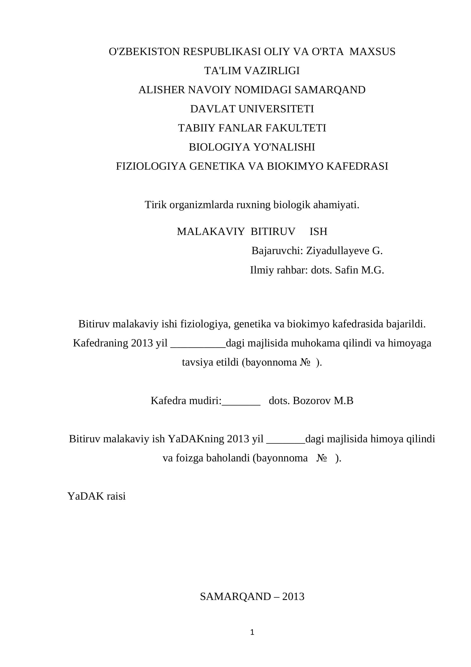 Tirik organizmlarda ruxning biologik ahamiyati