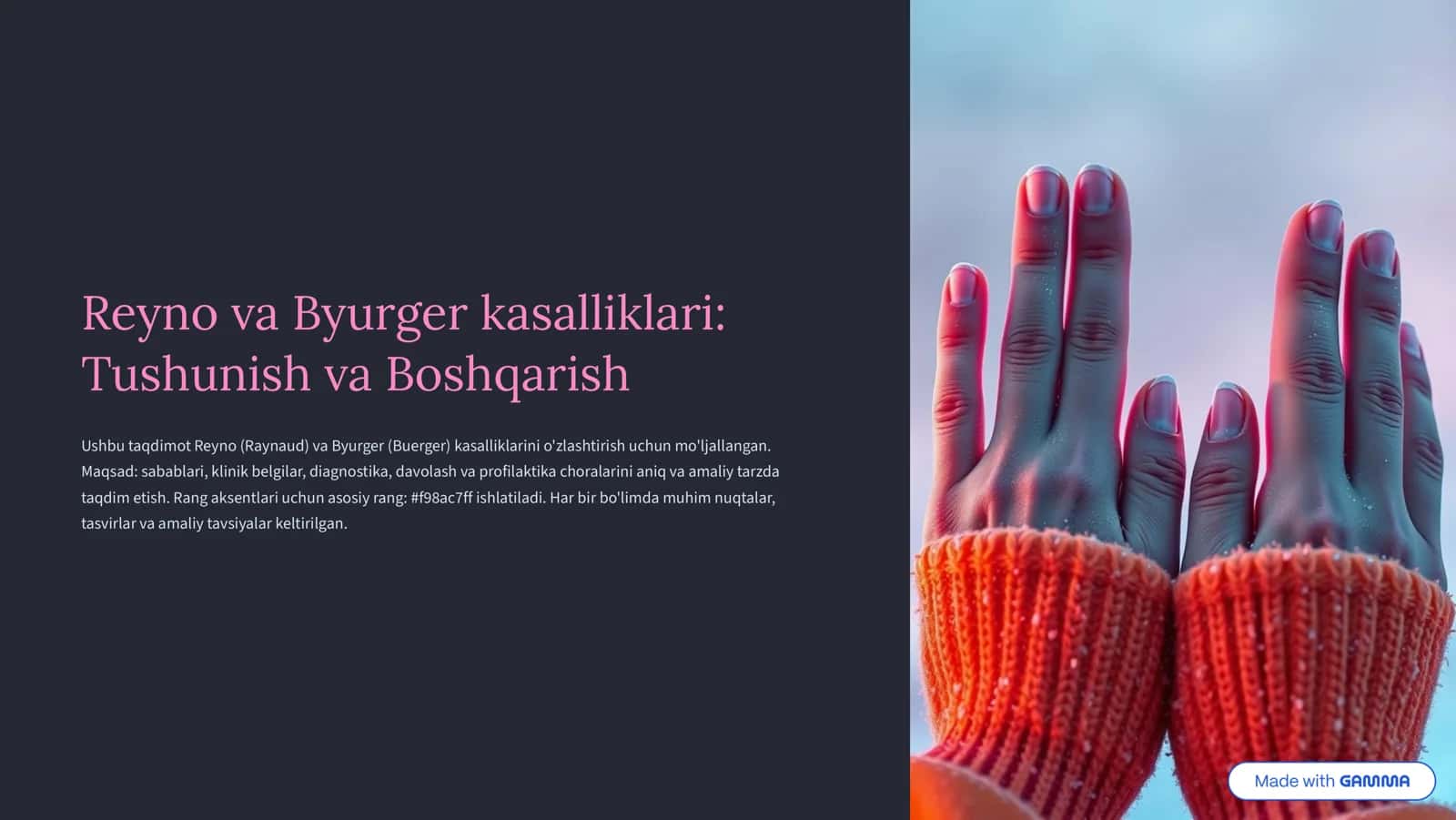 Reyno va Byurger kasalliklari: Tushunish va Boshqarish