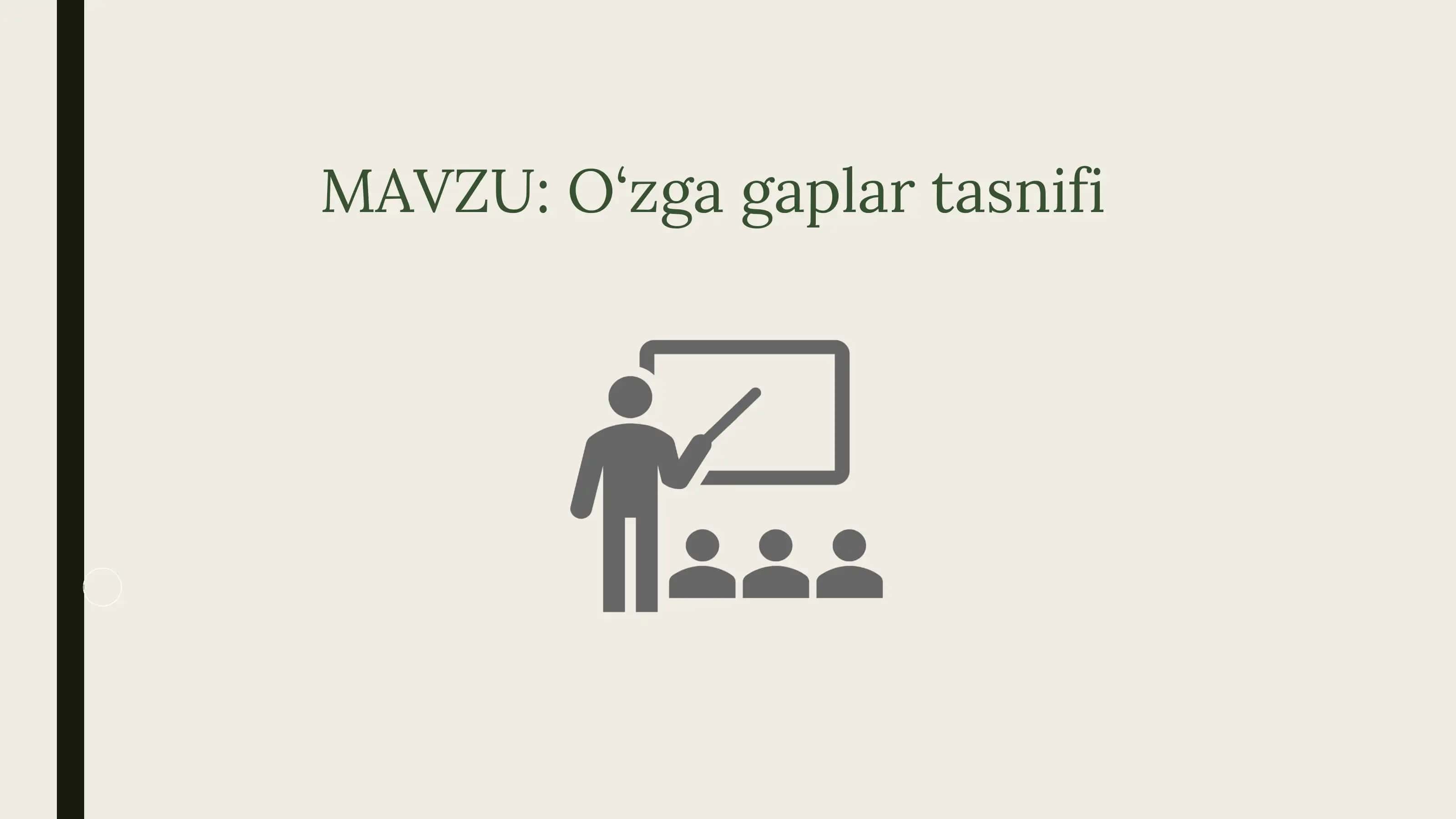 O‘zga gaplar tasnifi