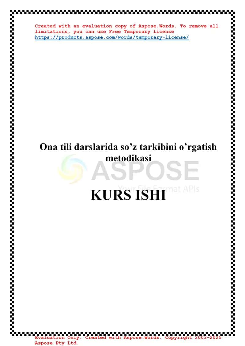 Ona tili darslarida so’z tarkibini o’rgatish metodikasi