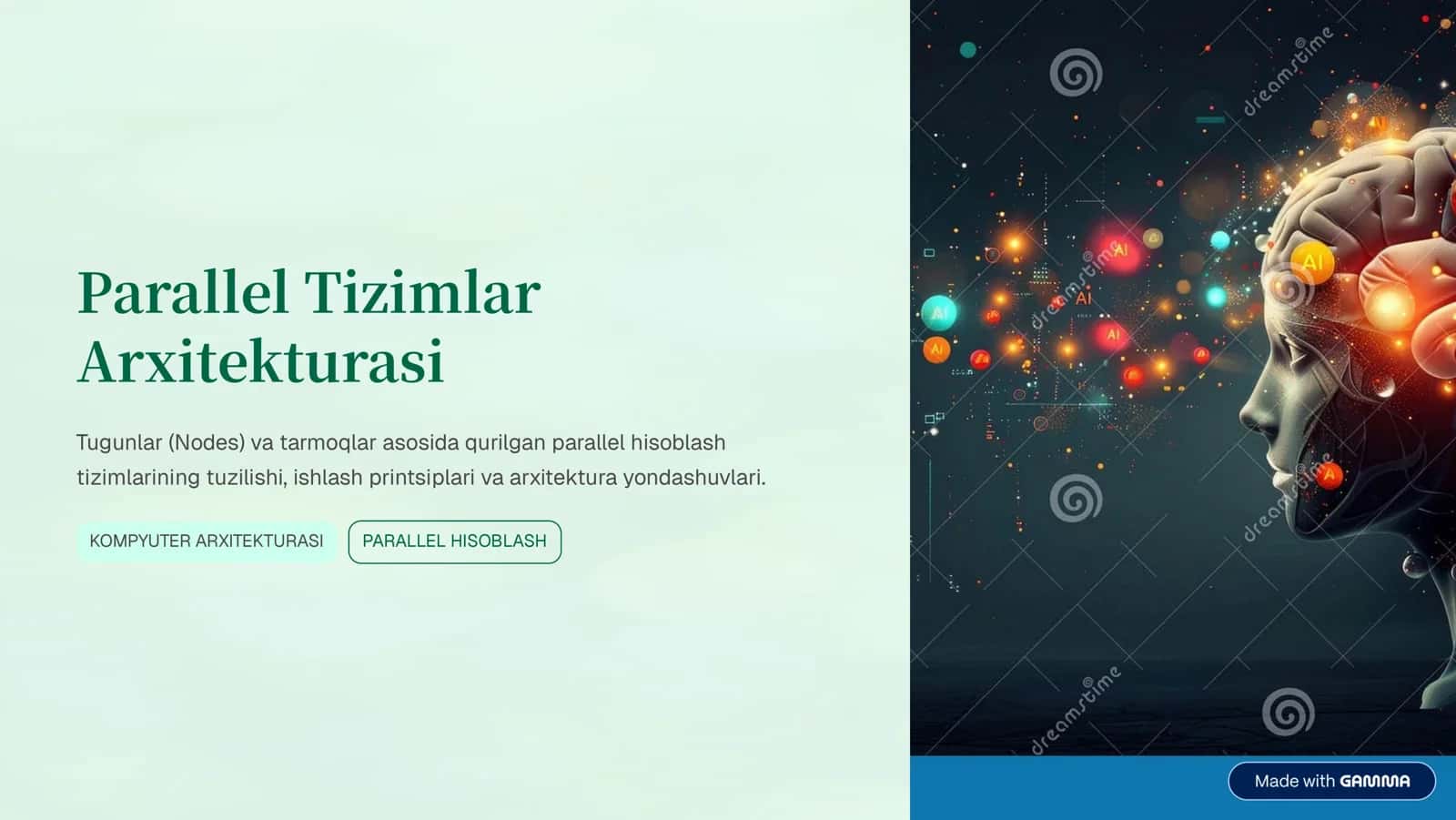 Parallel Tizimlar Arxitekturasi