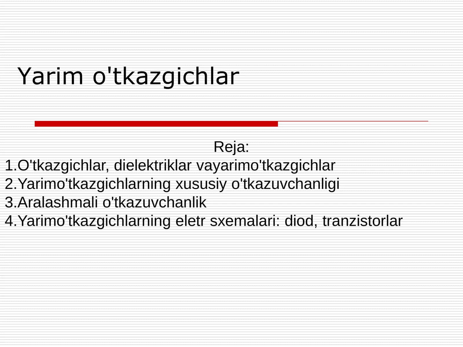 Yarim o'tkazgichlar