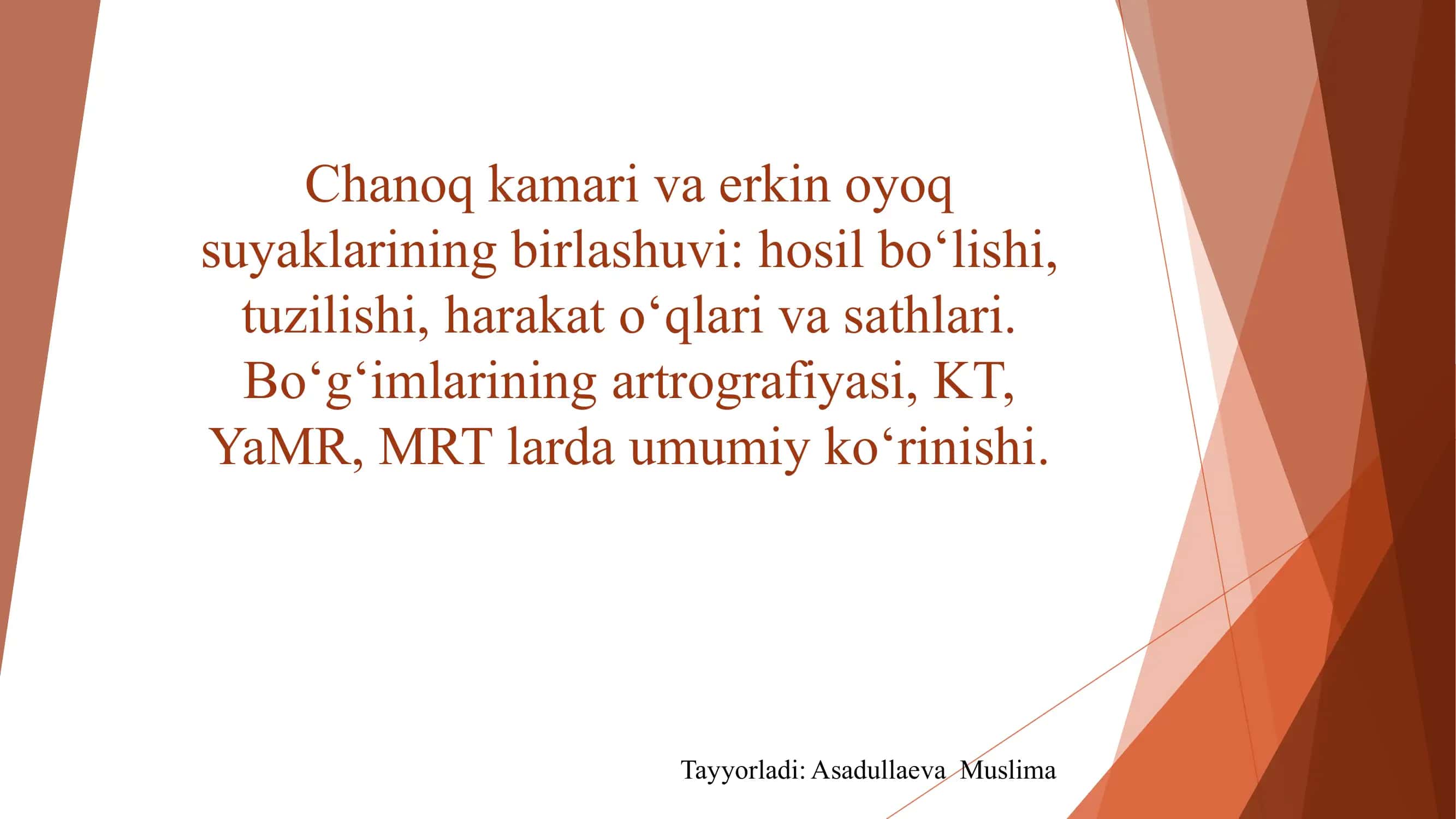 Chanoq kamari va erkin oyoq suyaklari