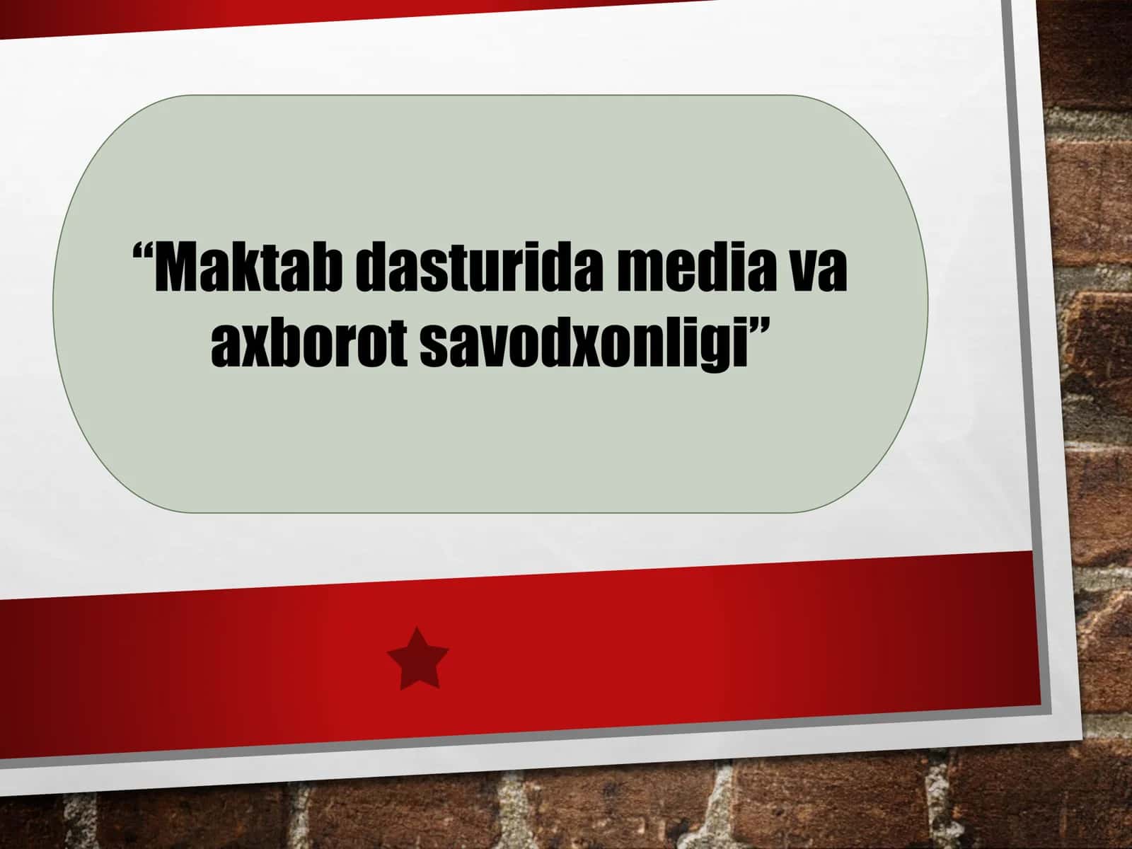 Maktab dasturida media va axborot savodxonligi