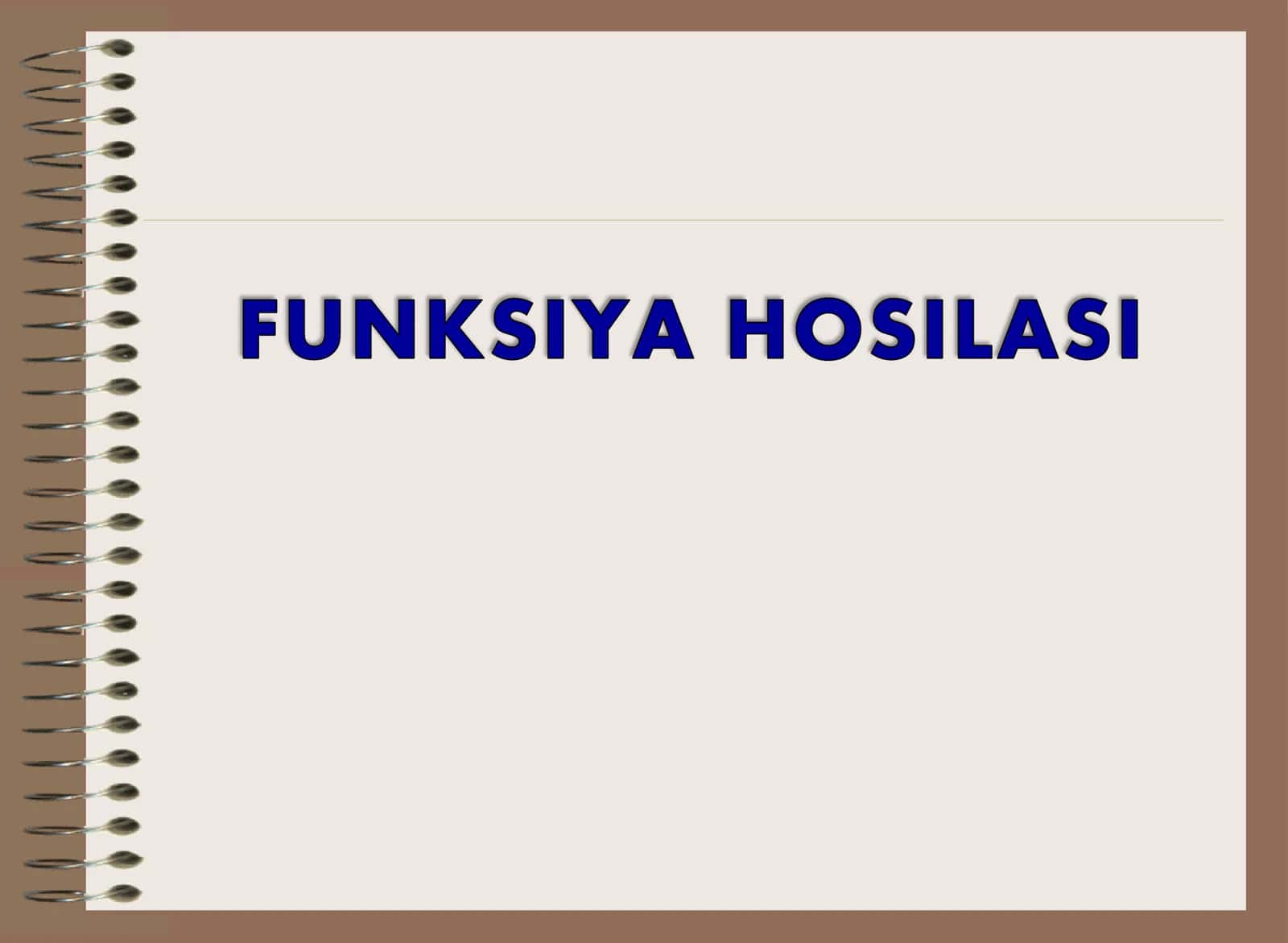 Funksiya hosilasining ta’rifi