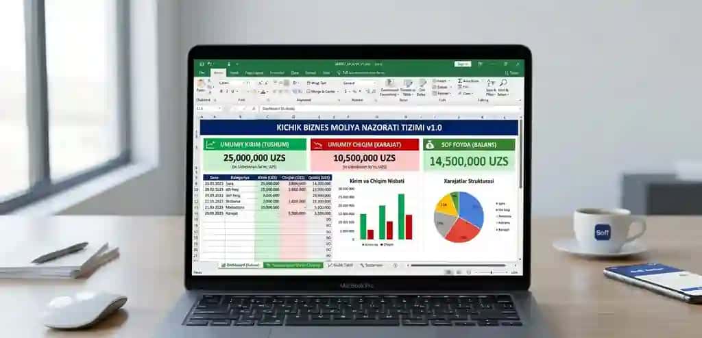 Smart Moliya: Kichik va O'rta Biznes uchun Avtomatlashgan Hisob-kitob Tizimi (Excel)