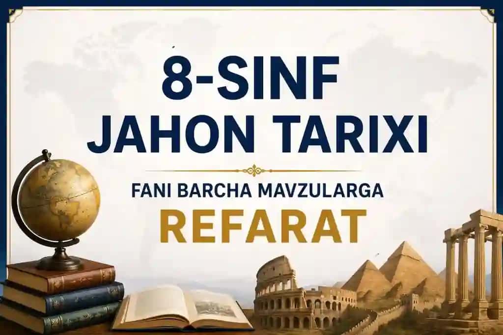 8-sinf jahon tarixi mavzulariga refaratlar