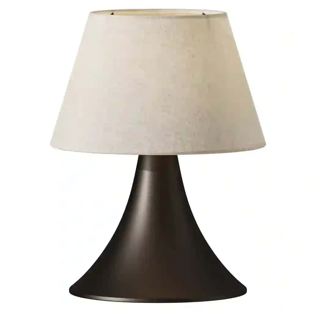 Cenare bronze and linen rechargeable table lamp