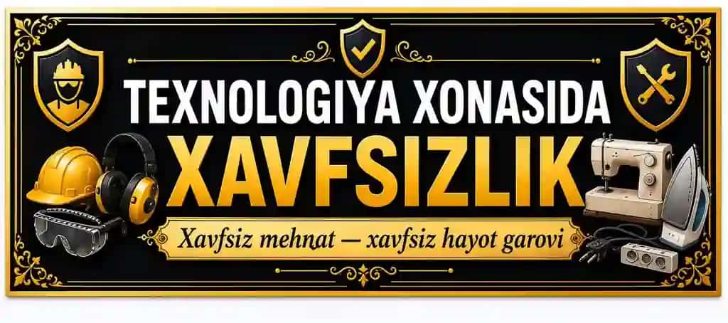 Texnologiya xonasida xavfsizlik qoidalari