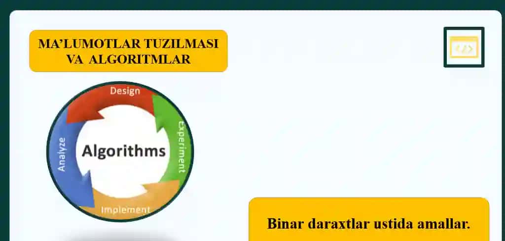 Binar daraxtlar ustida amallar