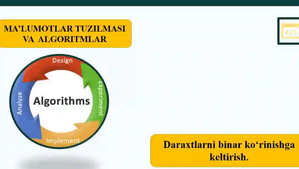 Daraxtlarni binar ko‘rinishga keltirish