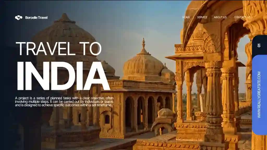 Travel to India shablon va ma'lumotlar