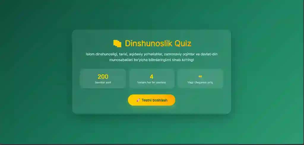 Dinshunoslik fanidan sessiya bazasi savollari