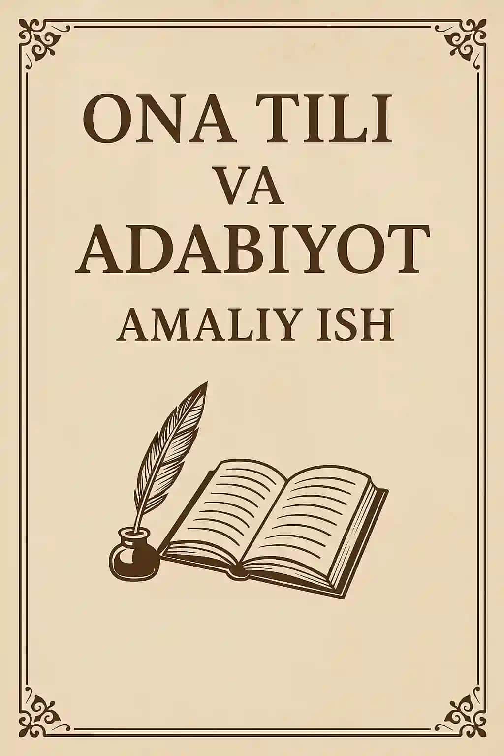 ona tili va adabiyot amaliy ish shabloni