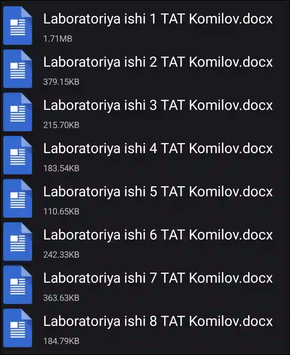 Tibbiyotda axborot texnologiyalaridan laboratoriya ishi
