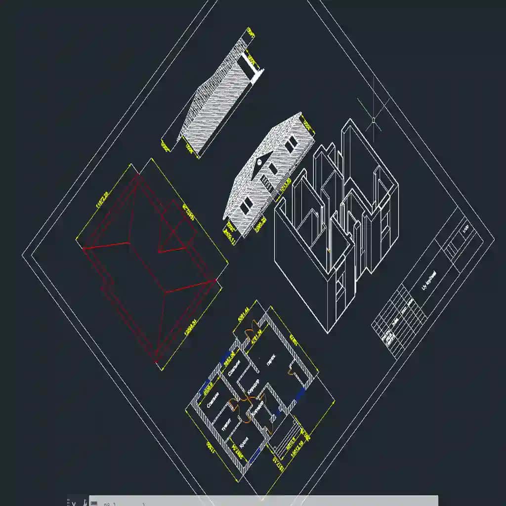 "Zamonaviy uy loyihasi (To'liq to'plam): 2D plan, 3D model