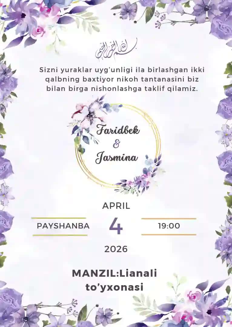 to'y taklifnomasi