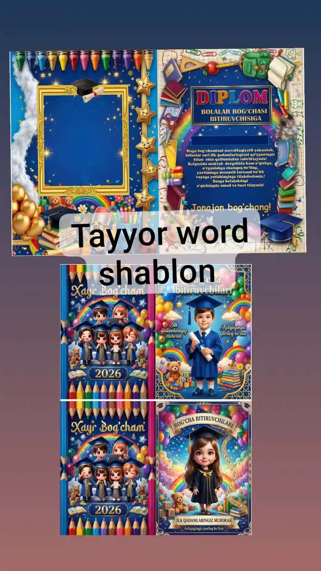 Xayr bogʻcham uchun diplom