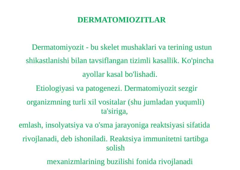 Dermatomiozitlar
