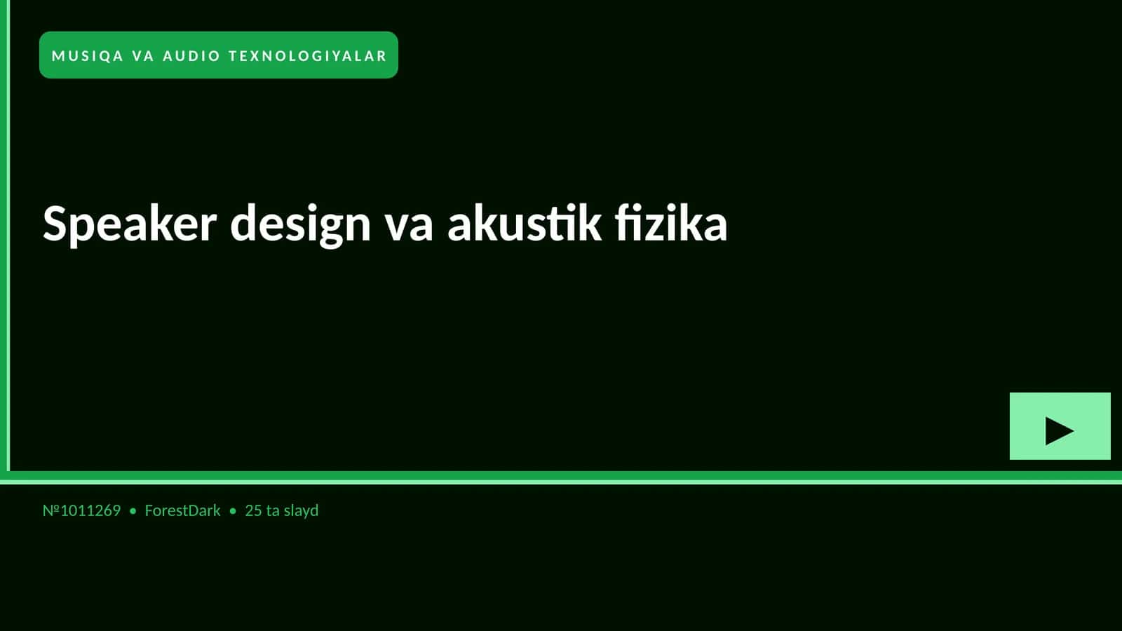 Speaker design va akustik fizika