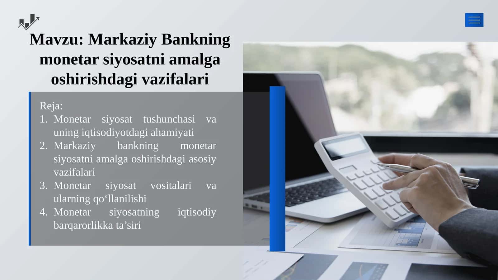Markaziy Bankning monetar siyosatni amalga oshirishdagi vazifalari