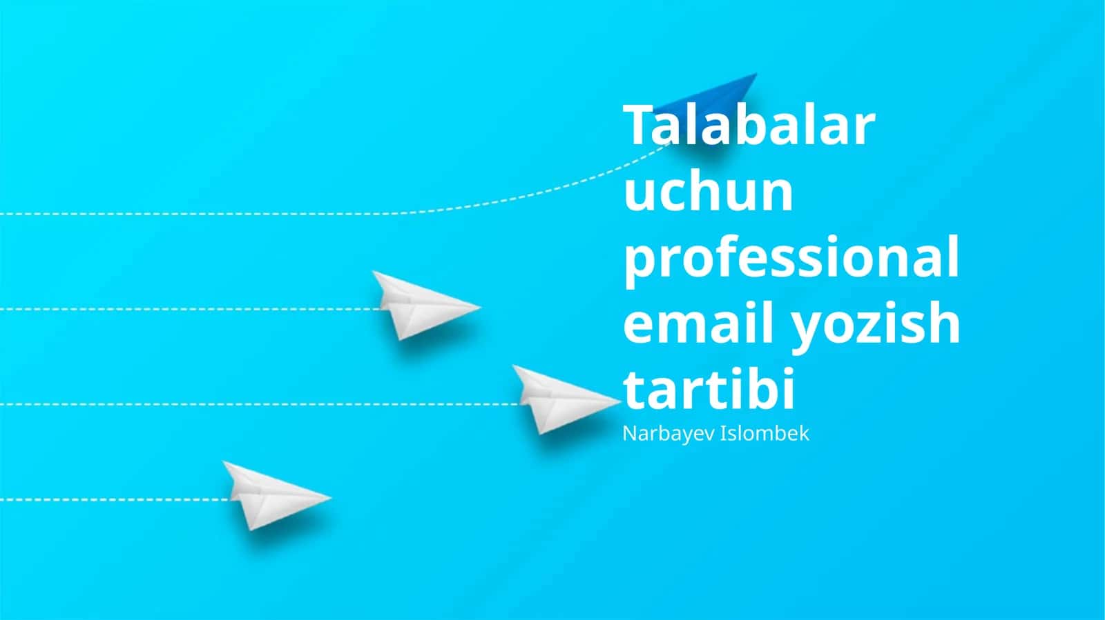Talabalar uchun professional email yozish tartibi