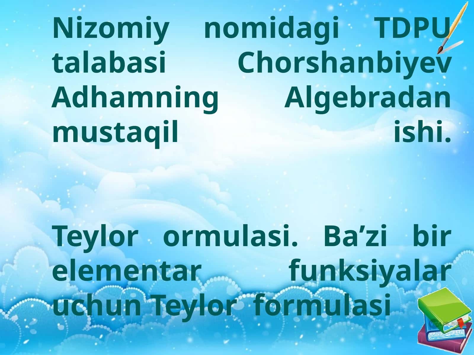 Teylor formulasi