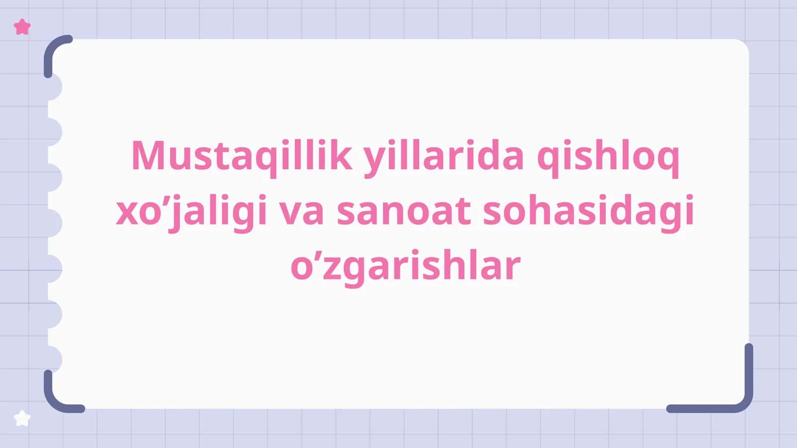 Mustaqillik yillarida qishloq xo’jaligi va sanoat sohasidagi o’zgarishlar