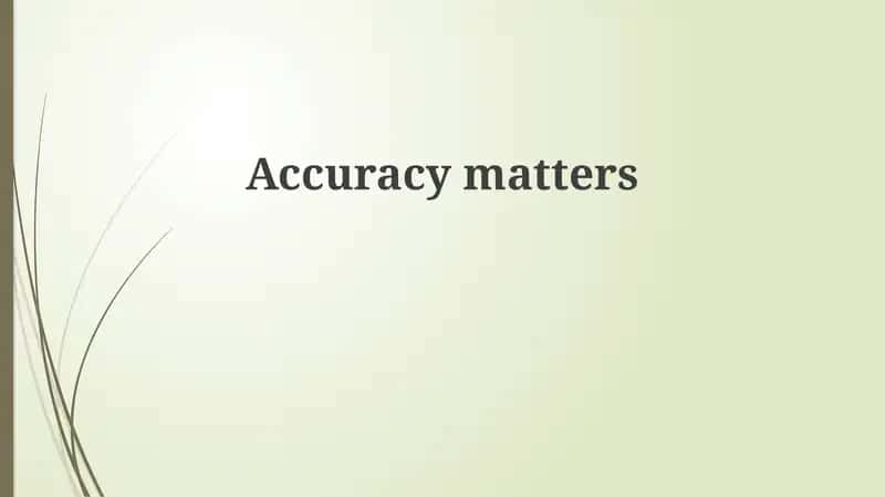 Defining Accuracy